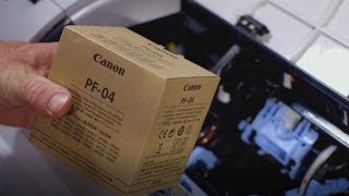 How to replace the printhead of a Canon iPF CAD printer