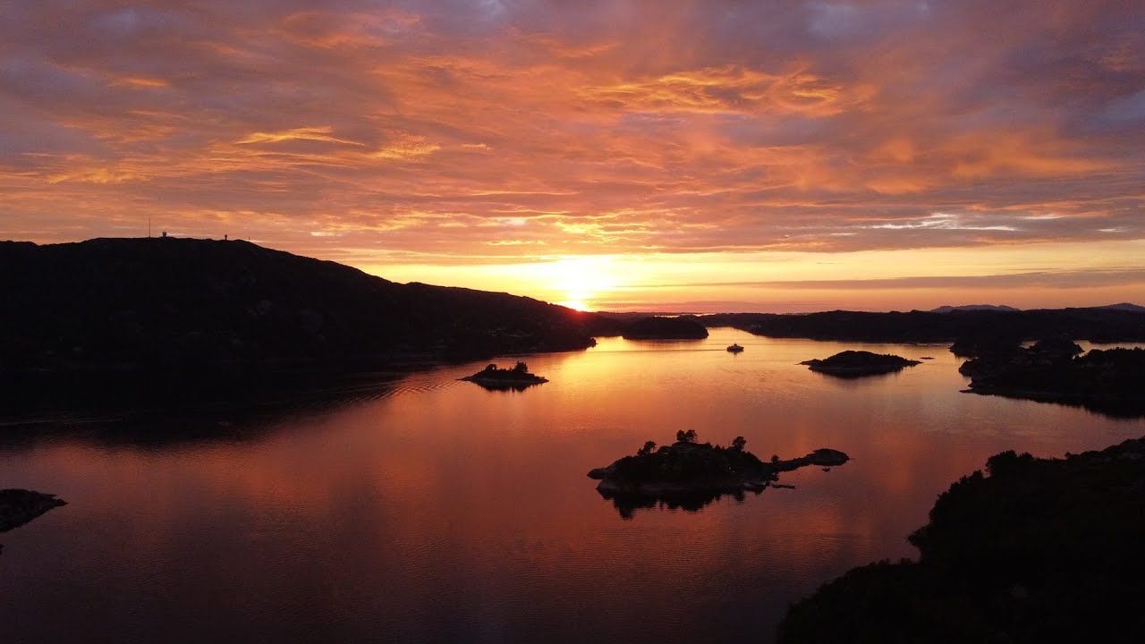 Beautiful Sunset from the skies in Norway (Drone footage #3) - YouTube
