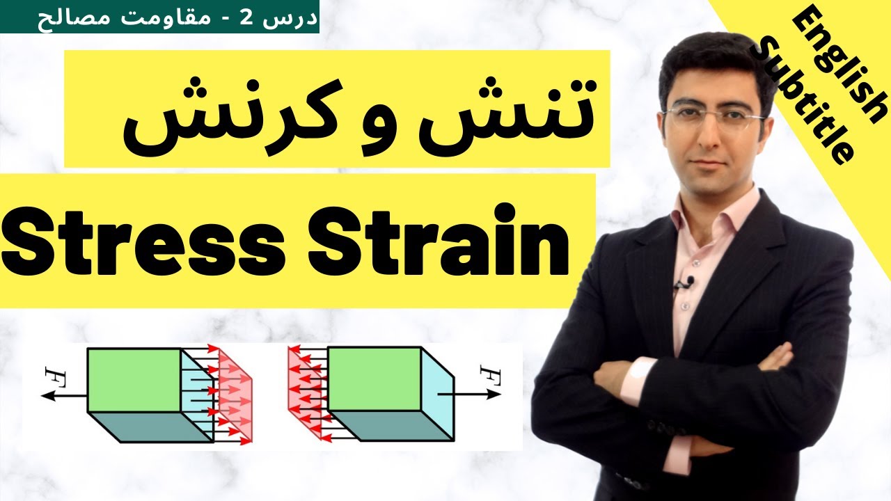 مقاومت مصالح -2- تنش و کرنش solids lesson 2- stress and strain