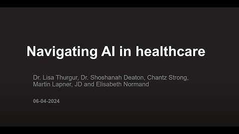 Navigating AI in healthcare