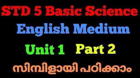 STD 5 Basic Science English medium Class part 2| schoolmedia | kite victers channel | first Bell 2 |