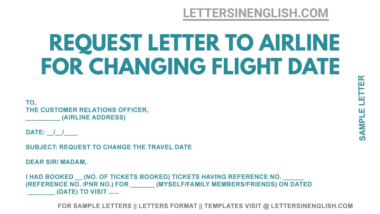 request-letter-to-airline-reschedule-flight-ticket-youtube