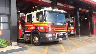 QFRS - 501A (938) Responding Code 3-0 | Structure Fire, Cannon Hill, QLD [Light and siren demo]