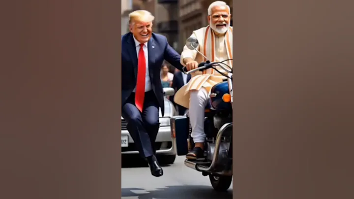 While serving Trump Modi|#ai #funny #youtubeshorts #automation #trump