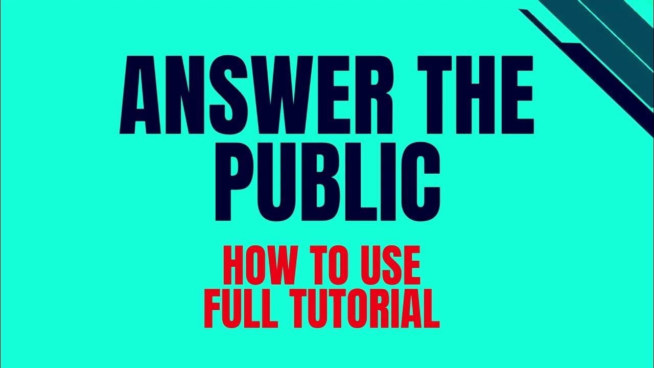 How to use AnswerThePublic | Answer The Public Keyword Research Tool