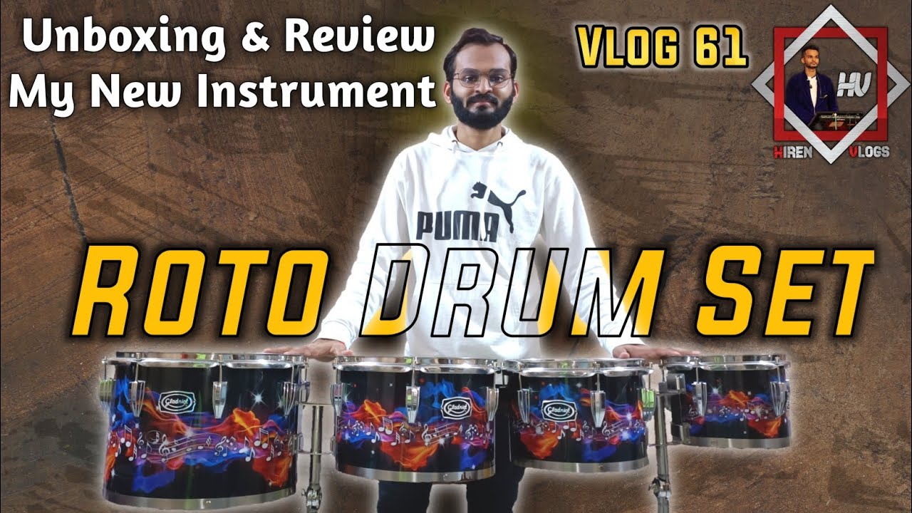 Vlog 61 Unboxing And Review My New Instrument | Roto Drum Set | Hiren Vlog 