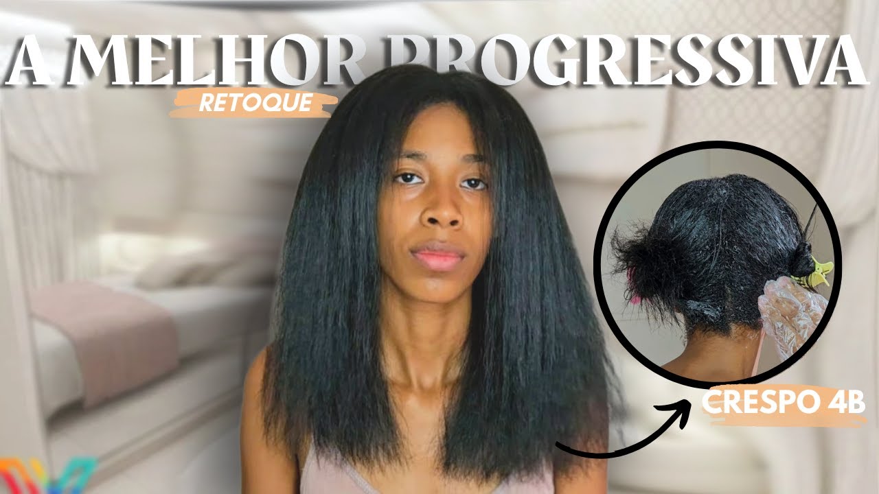 ALISAMENTO E RETOQUE de raiz CRESPÍSSIMA natural 4B, com a MELHOR PROGRESSIVA!! fiz TUDO DIFERENTE!
