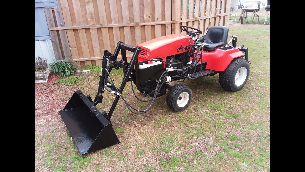 Самодельный фронтальный погрузчик на базе садового трактора — ЧАСТЬ 1