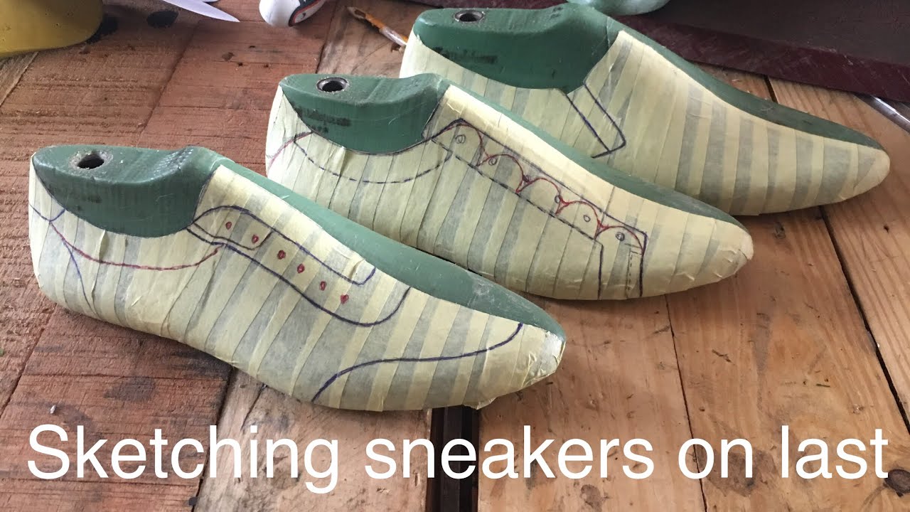 Sneakers  sketching on last