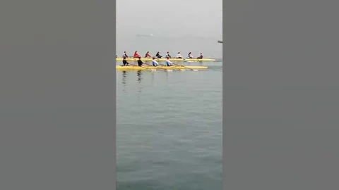 Octuple sculling (Sweep eight) VS Quadruple sculling