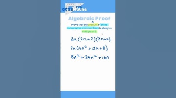 Algebraic Proof - Product of 3 Consecutive Even Numbers is Multiple of 3 #math #gcse #proof #algebra