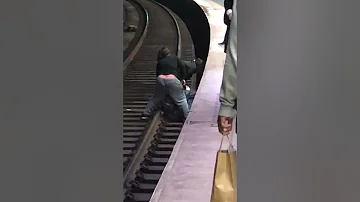 Sydney Train Narrowly Avoids Hitting People on Tracks