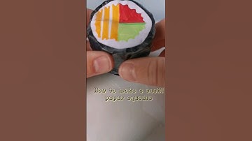 how to make a sushi paper squshie 🍣