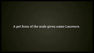 Laurie Meaning