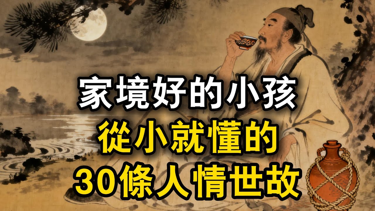 家境好的小孩從小就懂的30條人情世故