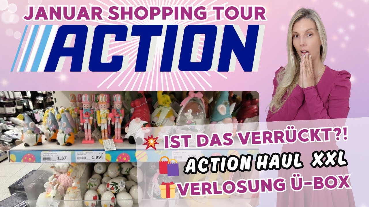 ACTION JANUAR Shopping Tour 😱 Gab es schon OSTER- Deko, neue Frühlings-Designblöcke+Plotterrohlinge✨