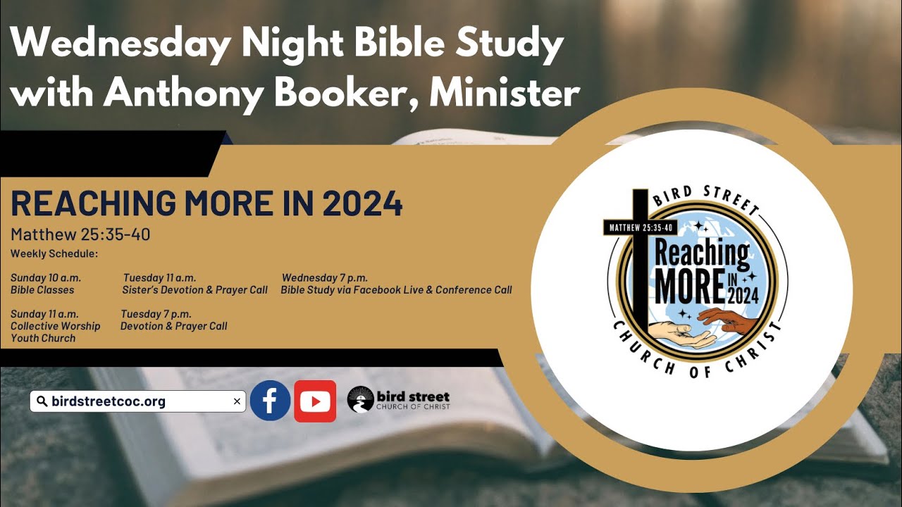 Wednesday Night Bible Study: The Book of John - YouTube