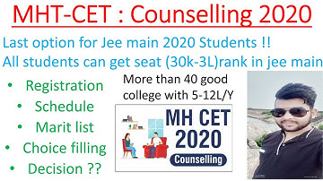 MHTCET Counseling 2020 complete details | CAP round | Schedule | mhtcet2020 | Choice filling |