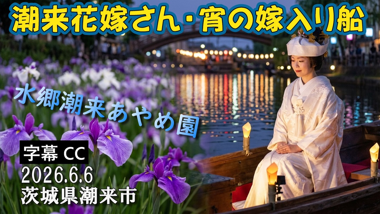 Suigo Itako Iris Festival] Traditional Evening Bridal Boat in