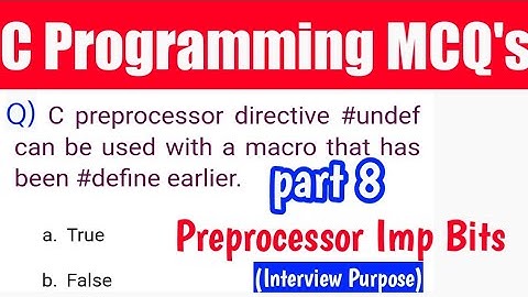 C Programming MCQ