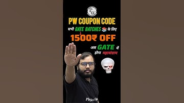 PW GATE Batch Coupon Code | Pw latest Discount Coupon | Pw Coupon Code 2026 batch