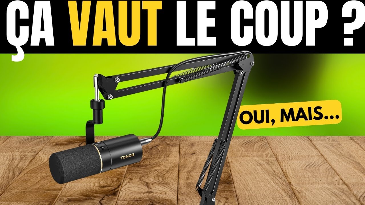 TONOR TD510+ Micro Dynamique USB/XLR avec Bras Articulé – Micro Cardioïde Professionnel