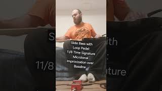 Slide Bass with Loop Pedal: 11/8 Time Signature Microtonal Improvization over Bassline #music