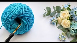 💦Incredibly easy crochet blanket pattern consisting of two rows.