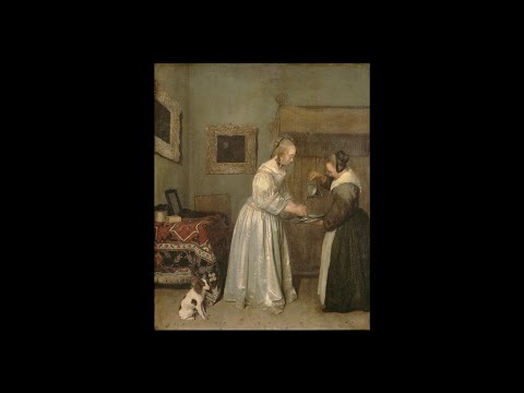 【日めくり３分間名画の旅】233枚目 テル・ボルフ「手を洗う婦人」