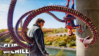 Spider-Man vs Doctor Octopus Bridge Fight | Spider-Man: No Way Home (Tom Holland)