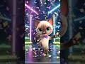 Cute baby 🐈cat dancing on colorful stage 😻 !#shorts #youtubeshorts #rhymes #cartoon