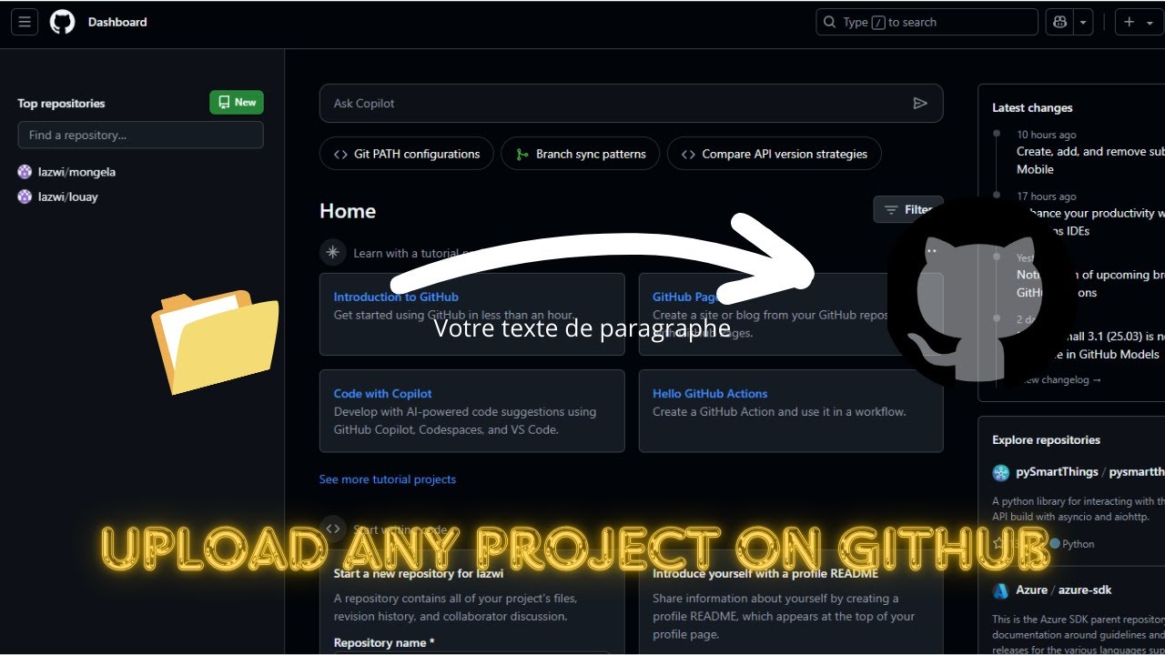 How to upload project on github add project to github repository