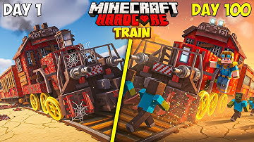 I Survived 100 Days on Train in Sahara Desert in Minecraft!