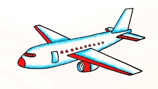 Aeroplane Drawing  How to Draw Aeroplane Step by Step for Beginners  Aeroplane  Drawing Colour  YouTube