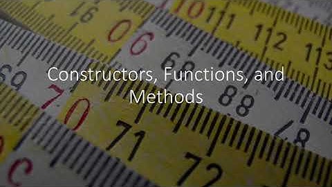 Understanding Constructors, Functions, and Methods in Object-Oriented Programming (OOP)