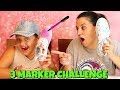 3 MARKER SHOE CHALLENGE WITH MY MOM!!!!