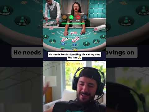 Bro needs to bet bigger 😭🙏 #blackjack #roobet #casino #nickmercs