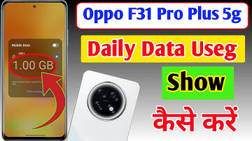 Oppo F31 Pro plus 5g daily data Usege setting | Oppo F31 Pro plus Enable Data Usage Notification Bar