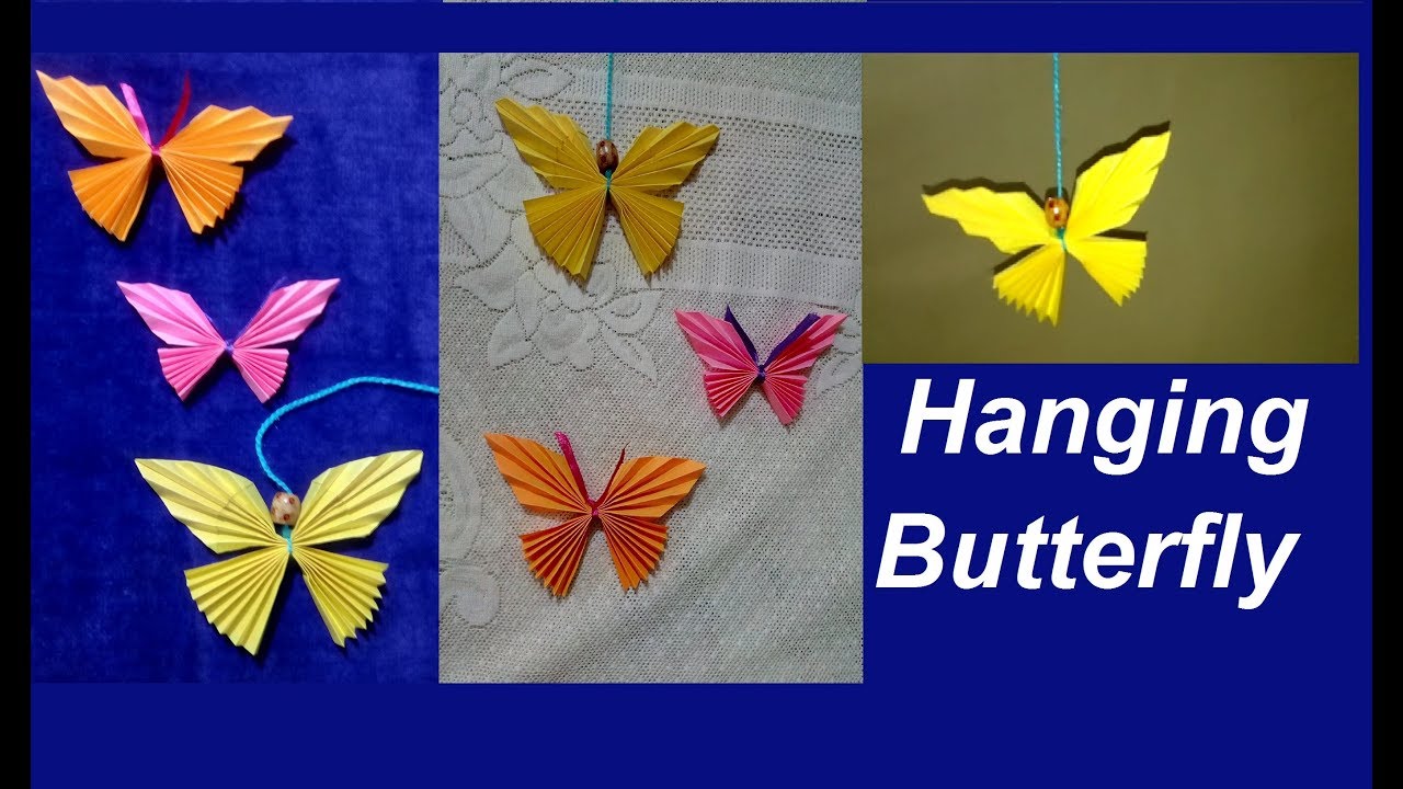 DIY Paper Butterfly Hanging Paper Butterfly Butterfly l DIY