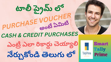 27.  What is Purchase Voucher & how to Record  Purchases in it  in Tally Prime in TELUGU