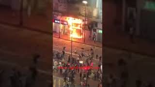 Development Bank of Singapore DBS   attacked by rioters in Hong Kong 😱