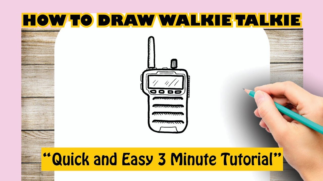 How to draw WALKIE TALKIE YouTube