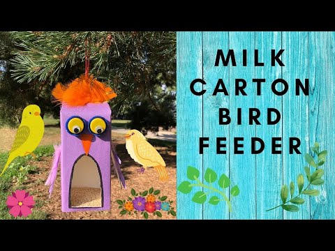 Milk Carton Bird Feeder | Easy Crafts for Kids 🦉🦉🦉🦉🦉