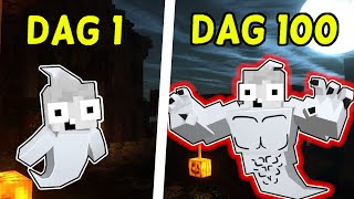 100 Dage Som SPØGELSE I Minecraft!!