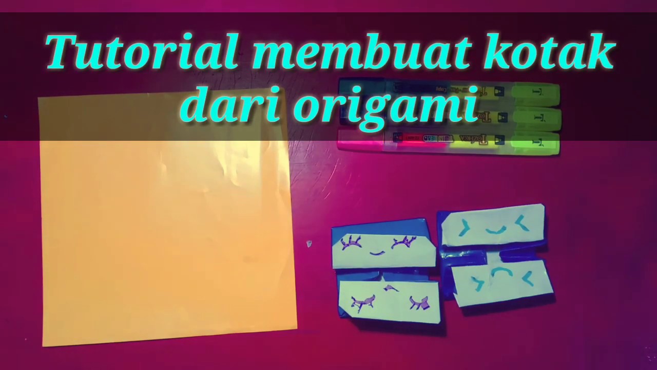 Tutorial membuat kotak dari kertas Origami oleh Gaby dan Grace 😆 