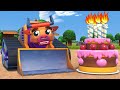 AnimaCars - ANIMAL TRUCKS' BIRTHDAY CAKE  - Cartoons for kids with trucks & animals