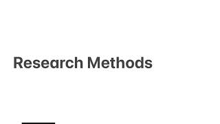 What is a research method?