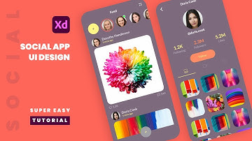 Social Media App UI Design Speed Art - Adobe Xd Tutorial - Tips & Tricks 2021