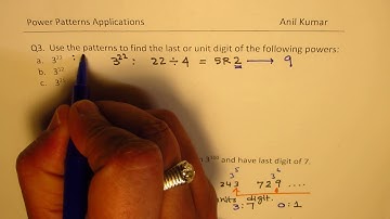 Power Patterns for 3 with Last Unit Digit Strategy