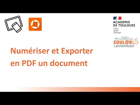 Numériser et Exporter un document en PDF avec Genius Scan